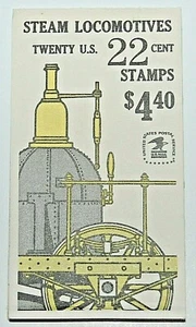 US BOOKLET SC BK162 20/22¢ STEAM LOCOMOTIVE STAMPS~1987~MNH/OG  - Picture 1 of 2