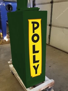 25" x 6" POLLY PENN Gas Vinyl Decal Lubester Sides Oil Pump Can Lubster - Picture 1 of 1