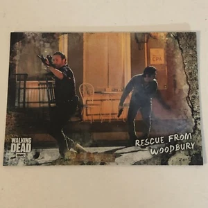 Walking Dead Trading Card 2018 #41 Rescue Woodbury Andrew Lincoln Steven Yeun - Picture 1 of 2