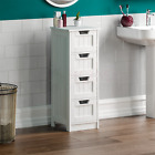 Bathroom Cabinet Wall Mounted Cupboard Freestanding Storage Furniture White Grey