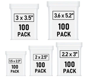 Small Plastic Bags Mini Zip Lock Bags for Jewelry Pill Candy Assorted 500 Pcs - Picture 1 of 7