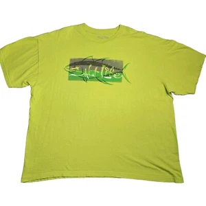 Salt Life Shirt Men's 2XL Yellow Short Sleeve Ocean Fishing Cotton Boating Tee - Picture 1 of 12