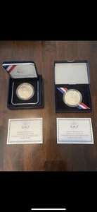 2007 Jamestown 400th Anniversary Proof Silver Dollar And Unc Uncirculated Silver - Picture 1 of 3