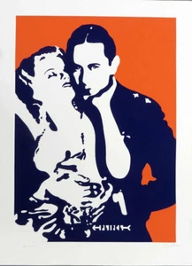 Guy Pierce Hell's Angels Jean Harlowe 1930 Film Silkscreen Print 41 x 30 - Picture 1 of 4