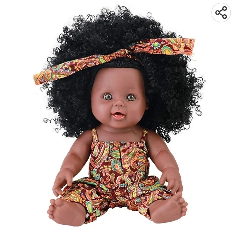 NEW Lifelike Silicone Vinyl Newborn Baby Dolls African American Black 12" - Изображение 1 из 2
