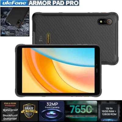 Ulefone Armor Pad PRO 4G LTE Rugged Tablet PC Android 13 Phone WIFI GPS Unlocked - Image 1 of 4