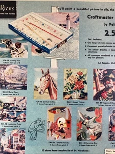 Paint By Number Sets Atlanta Ga Print Ad 1953 AJC Rich’s Craftmaster Palmer - Picture 1 of 8
