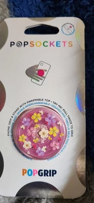  PopSockets “ Trans Pink Ditsy Floral  PopGrip Swappable - Image 1 of 3
