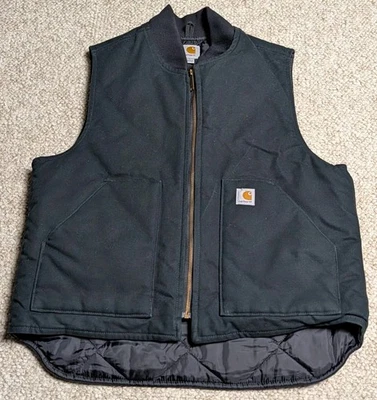 Carhartt Vest Quilted Mens Black Insulated XL V01 Vintage 1990’s - Image 1 of 4