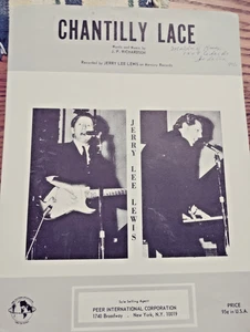 SHEET MUSIC  CHANTILLY LACE JERRY LEE LEWIS 1958 - Picture 1 of 3