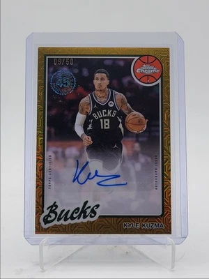 KYLE KUZMA 2025 - 26 TOPPS CHROME 1980 年亲笔签名金色 MOJO 签名 /50 Q5352 — 第 1/2 张图片