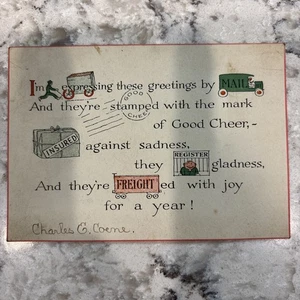 Vintage Postcard With Mail Poem - Picture 1 of 2