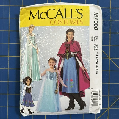 SIN CORTAR Disney Frozen Anna Elsa Disfraz Patrón McCALL'S M7000 Nuevo Niños 3-14 Foto 1 de 2