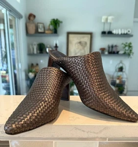 MULES DE MUJER DONALD PLINER OLLIE PELTRE NAPA METÁLICA TACÓN SIN CORDONES TALLA 6,5 - Imagen 1 de 15