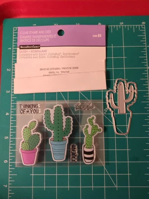 Nuevo juego de sellos de acrílico transparente herramienta troquelada de metal recuerdos cactus espinoso infernal Foto 1 de 3