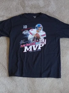 Eli Manning New York Giants T-Shirt Super Bowl MVP Reebok Large Y2K Football - Picture 1 of 4