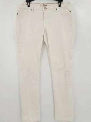 Pantalones de mezclilla Dittos para mujer adulto talla 32 35x30 blancos ajustados tiro medio elásticos Foto 1 de 4
