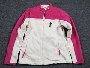 Disney Store Minnie Mouse Jacket Girls Small 6/8 Fleece Full Zip Pockets - Picture 1 of 10