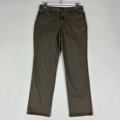 Lee Relaxed Fit Straight Leg Mid Rise Chino Pants Women's Size 8 Short Casual 8S - Image 1 of 4