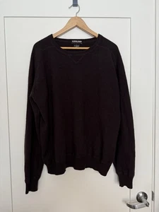 Kirkland Sweater Mens Sz XL Brown 100% Cashmere Crew Neck Pullover Preppy Casual - Picture 1 of 10