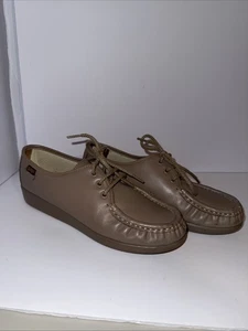 SAS Damen 7 M Bounce Mokka Hellbraun Leder Keilabsatz Komfort Mokassinnaht Oxford-Schuhe – USA - Bild 1 von 7