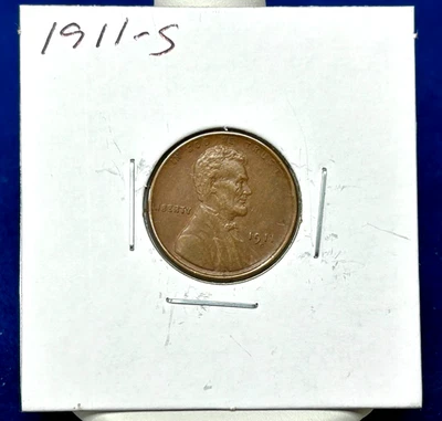 1911-S Wheat Cent - AU+ - Light Brown - Nice Strike - Image 1 of 4