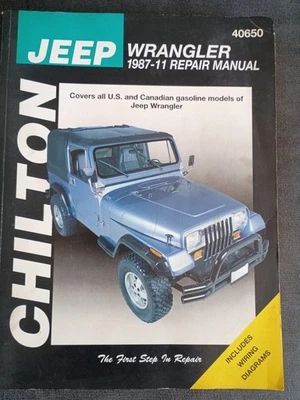 MANUAL DE REPARO CHILTON JEEP WRANGLER 1987-2011 40650 -usado- - Imagem 1 de 4