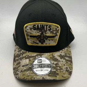 New Orleans Saints New Era 2021 Salute To Service 39THIRTY Flex Mütze - Camouflage M/L - Neu mit Etikett - Bild 1 von 6