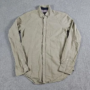 ZARA Man Mens Slim Fit Dress Shirt Size Large Tan/Beige Work Button-Up - Picture 1 of 8