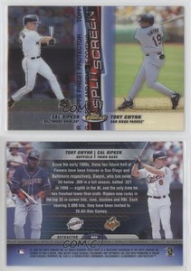 1999 Topps Finest Split Screen Refractor Right Cal Ripken Jr Tony Gwynn #SS5 HOF
