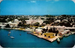 Hamilton Bermuda Postcard Royal Yacht Club Aerial View Posted 1957 Dexter Press - Picture 1 of 8