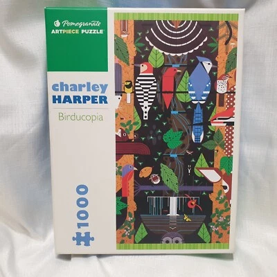 Pomegranate 1000 piece Jigsaw Charley Harper Birducopia Preloved Free Post Aust - image 1 of 4