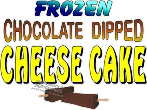 CHOCOLATE DIPPED CHEESECAKE VINYL DECAL (CHOOSE SIZE) CONCESSION STAND BOARDWALK - Picture 1 of 6