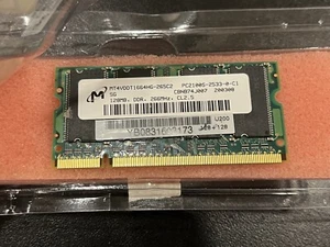 Micron RAM Memory Module, 128 MB PC2100S-2533-0-C1, 266MHz - Picture 1 of 2