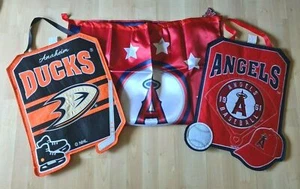Anaheim Ducks & Angels Decor Embroidered Felt Door / Wall Banner + Angels Flag - Picture 1 of 4
