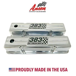 383 Stroker Bloque Pequeño Chevy Cubiertas de Válvula Altas - Tapa Billet Elevada - Pulida - Imagen 1 de 7