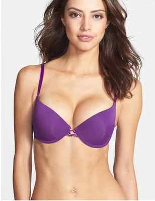 SUJETADOR CON AROS PUSH UP NATORI PURE LUXE #730080 PÚRPURA TALLA 36 D ¡NUEVO! $70 Foto 1 de 2