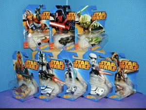 Star Wars Character Cars Set of 8 Amazon Exclusive Yoda R2-D2 Chewbacca 2014 NEW