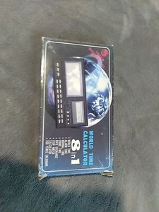 Vintage Natico Originals Inc 8 in 1 world time calculator Alarm Stop Watch 200 Y - Picture 1 of 16