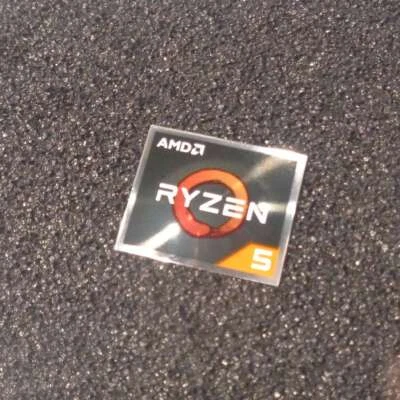 AMD RYZEN 5 CPU Logotipo PC Calcomanía Estuche Adhesivo Insignia Plateado [450e] Foto 1 de 4