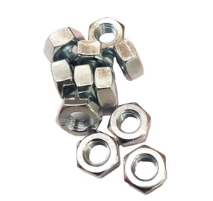 M10 Full Hex nut Bright Zinc Plated DIN934 Grade 8 Pack of 10 (OJ359212) - Picture 1 of 2
