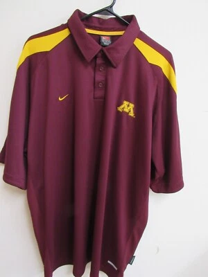 Nike Team Sphere Dry Maroon/Gold Golf Polo Shirt Minnesota Gophers XL - Image 1 of 4