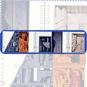 2000 Louise Nevelson tira de 5 estampillas diferentes adjuntas 33 ¢ #3379-83 33383a - Imagen 1 de 2