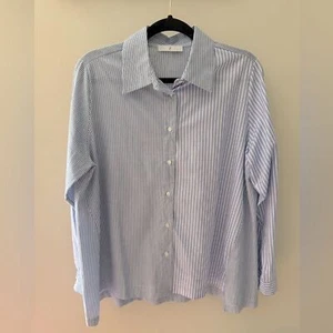 Camisa Blusa Cottagecore Resort Ropa de Hombre WHYCI Milano Azul Rayas Con Botones 48 - Imagen 1 de 8