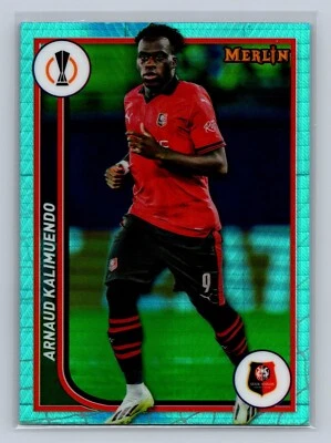 2023-24 Topps Merlin #127 Arnaud Kalimuendo Aqua Prism Refractor - Image 1 of 2