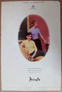 ANUNCIO DE REVISTA DE MODA DE COLECCIÓN Pringle from Country Life 1955 - Imagen 1 de 2