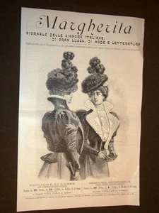 Pubblicità dei primi del '900 Giornale per signore Margherita Moda di lusso - Imagen 1 de 1