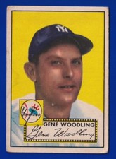 GENE WOODLING yankees 1952 TOPPS #99 VERY GOOD