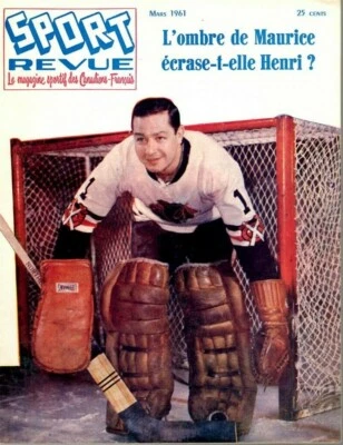 1961 年 3 月 Sport Revue 曲棍球杂志 Glenn Hall,芝加哥黑鹰队 状况极佳 — 第 1/4 张图片