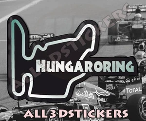 Adesivi Resinati 3D Circuito Hungaroring 12x8 cm - Picture 1 of 1